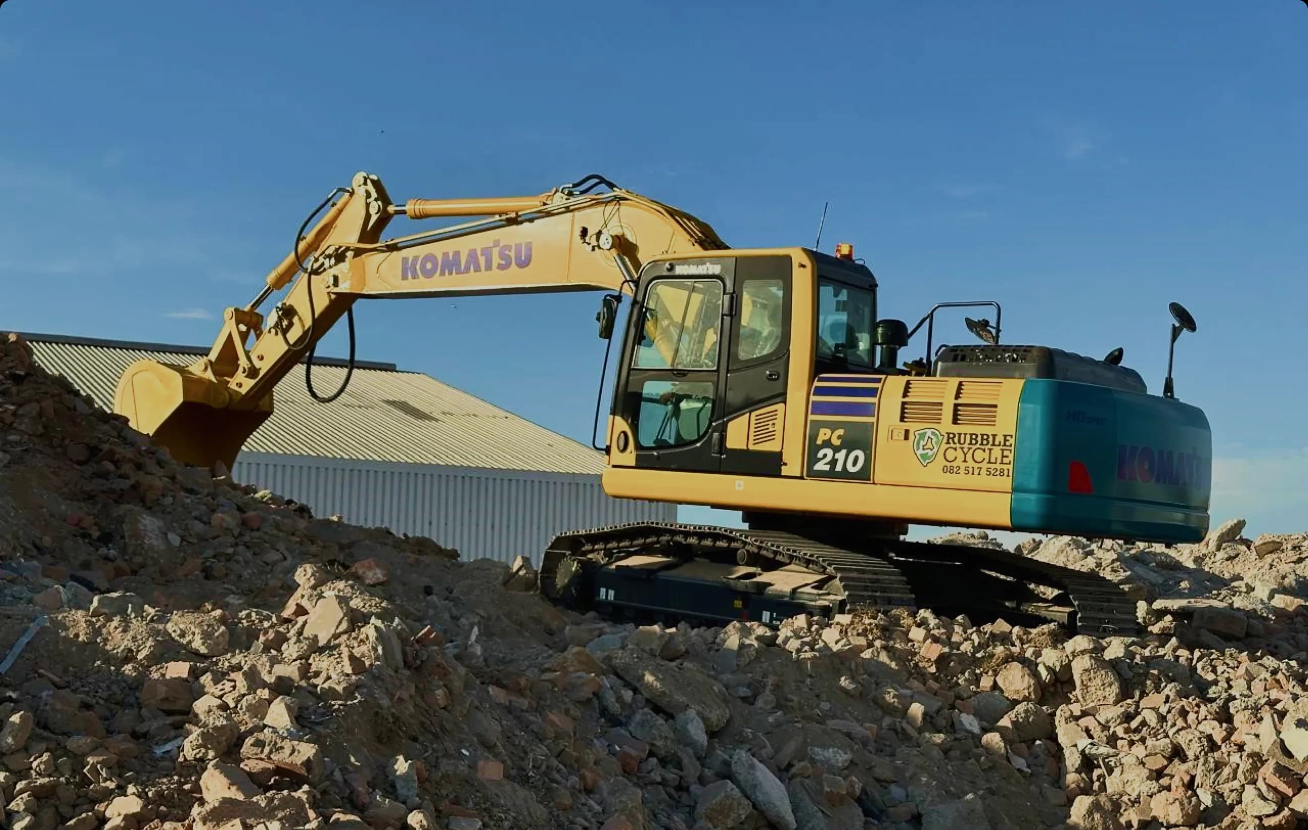 Excavator working site
